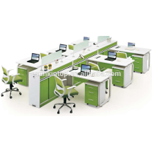 Büromöbel Versorgung, Büro Arbeitsbereich Möbel Perle weiß + Papagei grün, Bürotische Möbel Design (JO-5006-6)